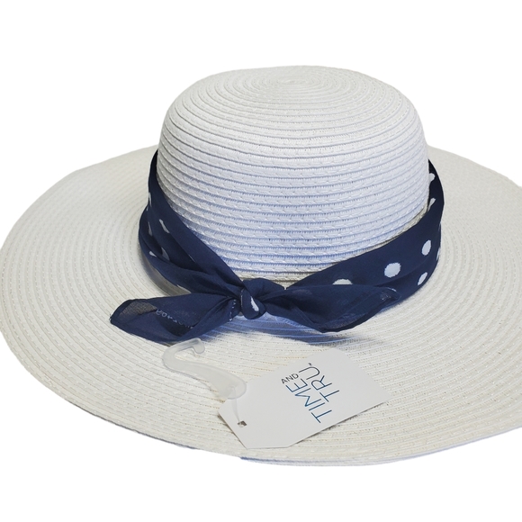 NWT Time And TRU Women's  Bundle Floppy Hat & Polka Dot Bandana - Picture 14 of 16